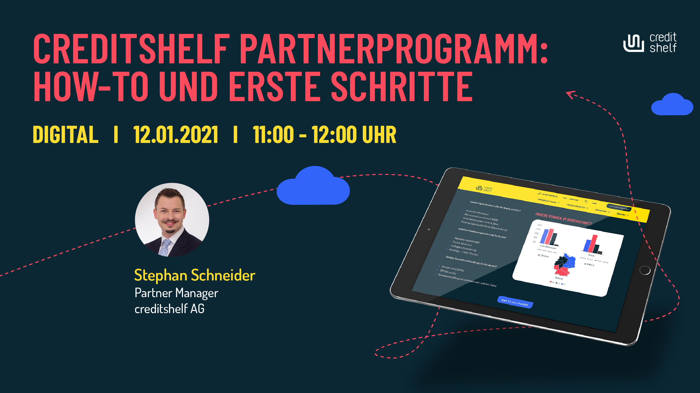 FINANZ-TALK DIGITAL  „CREDITSHELF PARTNERPROGRAMM: HOW-TO UND ERSTE SCHRITTE“