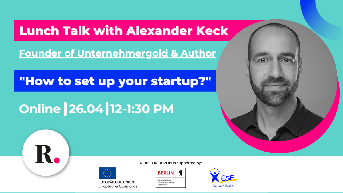 Lunch Talk with Alexander Keck: "How to set up your startup" Laure Poirson