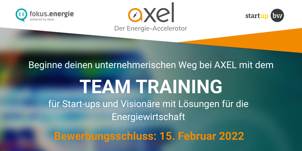 Aktuelle Bewerbungsphase für die 8. Runde des AXEL Team Training Programms (Online)