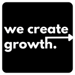 we create growth. Logo
