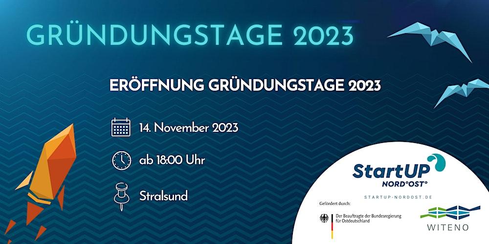 Eröffnungsfeier der Gründungstage 2023