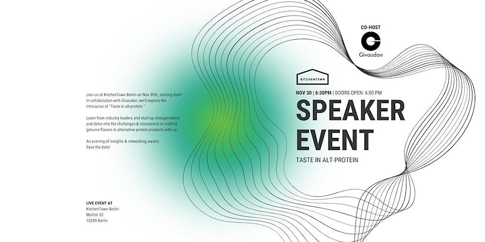 TASTE IN ALT-PROTEIN | Live Speaker Event | Nov 30th | BERLIN