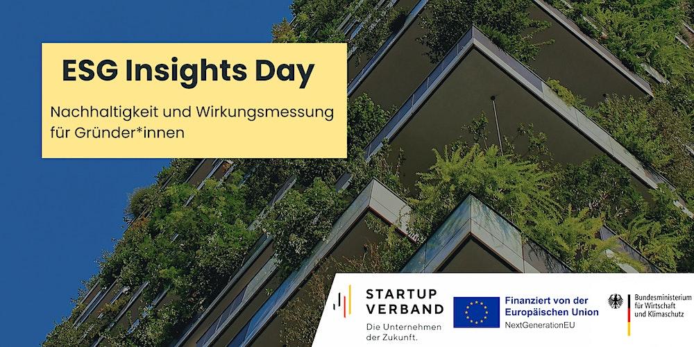 ESG Insights Day: Nachhaltigkeit und Wirkungsmessung für Gründer*innen