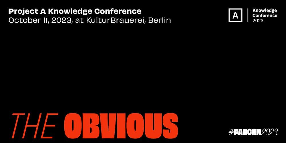 Project A Knowledge Conference 2023