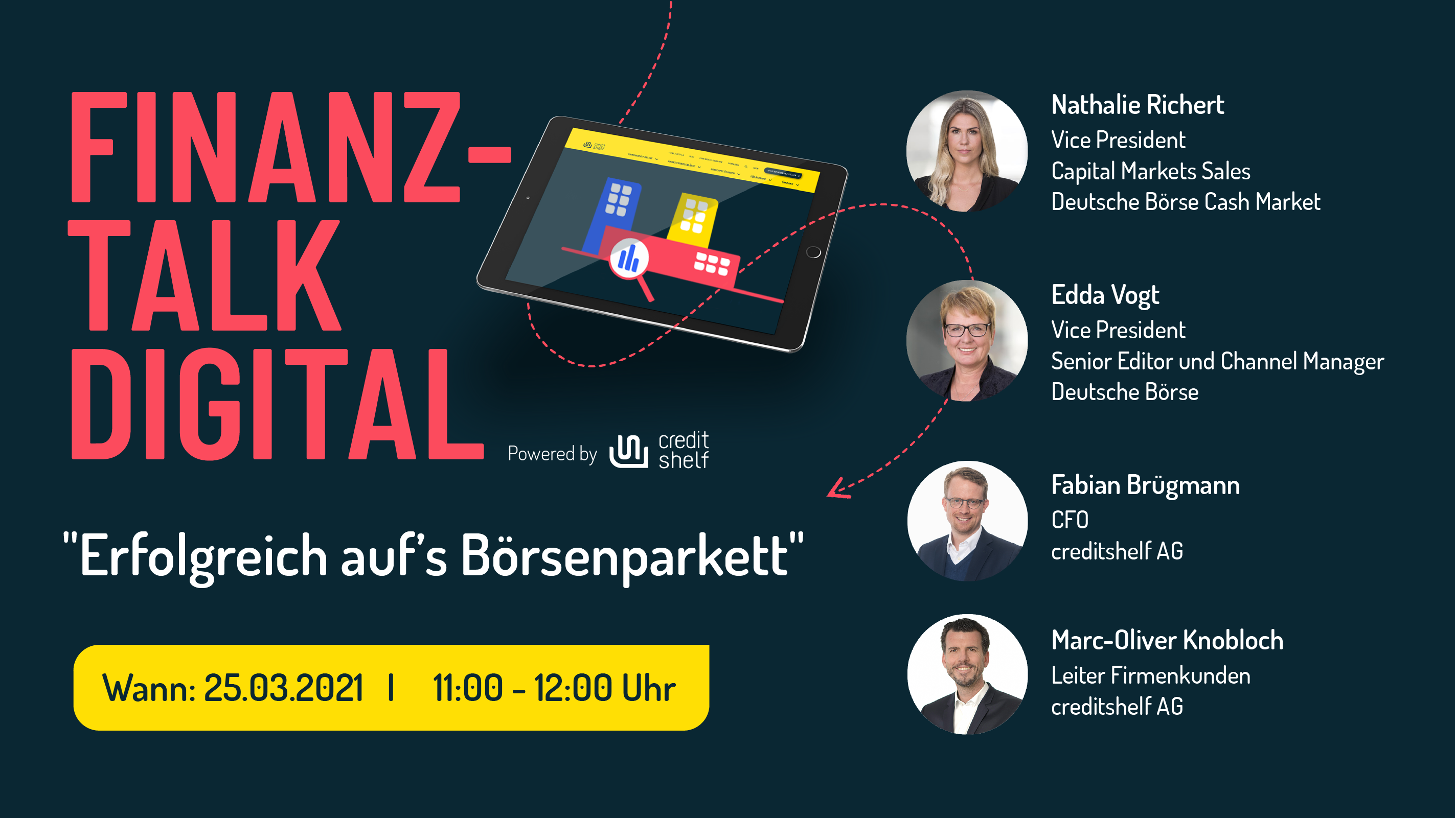 FINANZ-TALK DIGITAL „ERFOLGREICH AUFS BöRSENPARKETT"