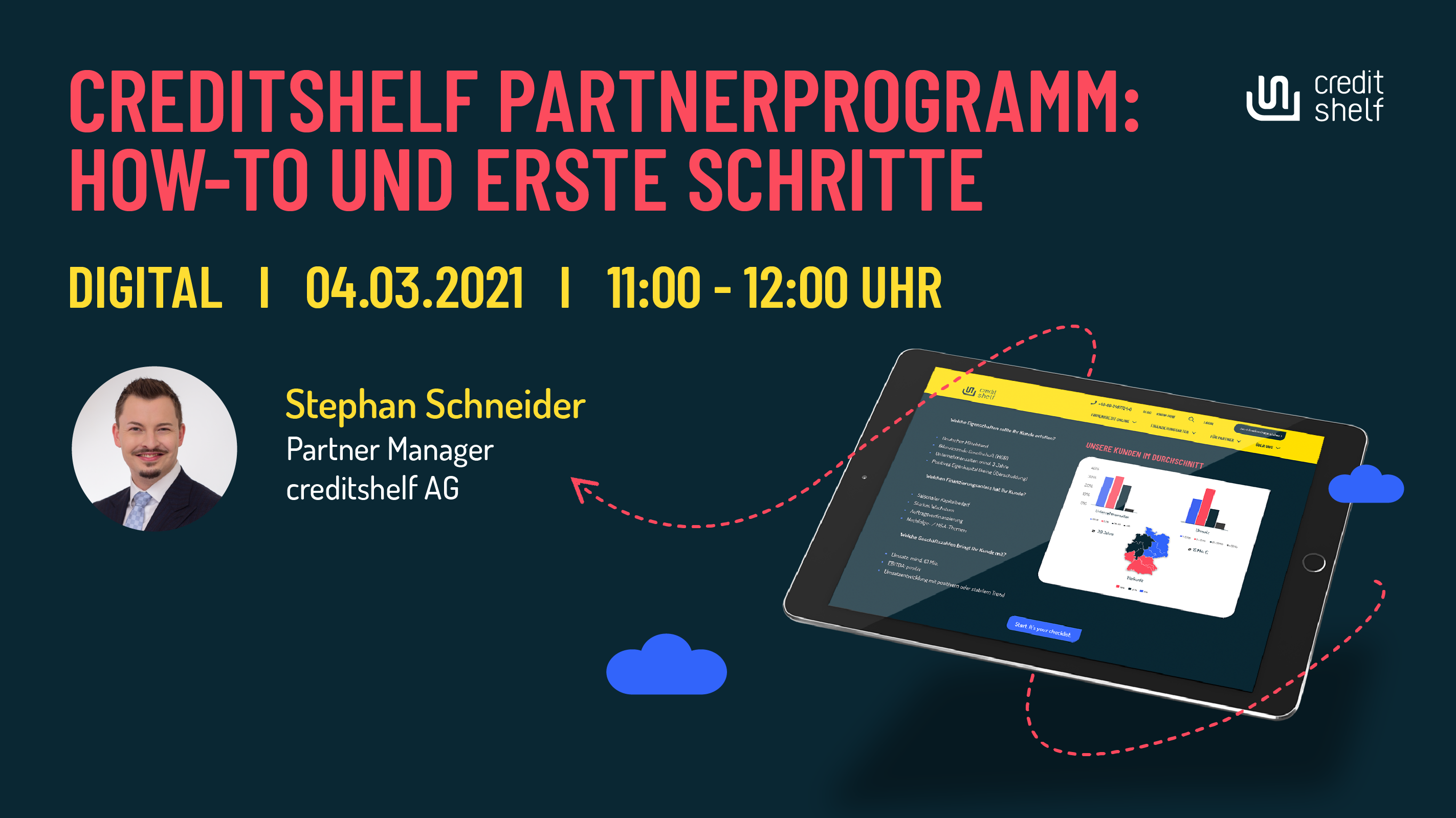 FINANZ-TALK DIGITAL „CREDITSHELF PARTNERPROGRAMM: HOW-TO UND ERSTE SCHRITTE“