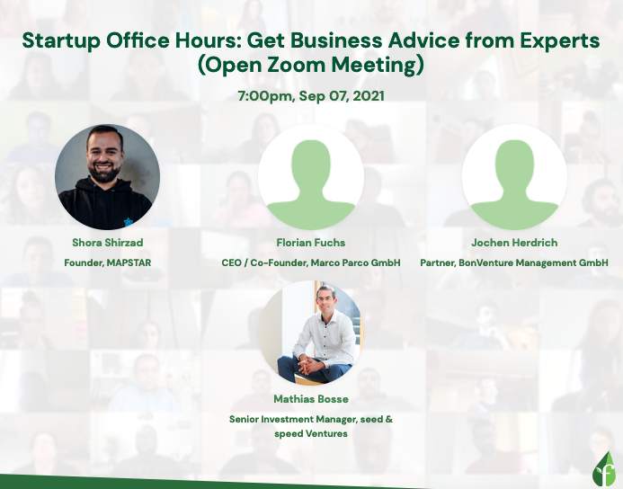  Startup Office Hours: Get Business Advice from Experts (Open Zoom Meeting) 