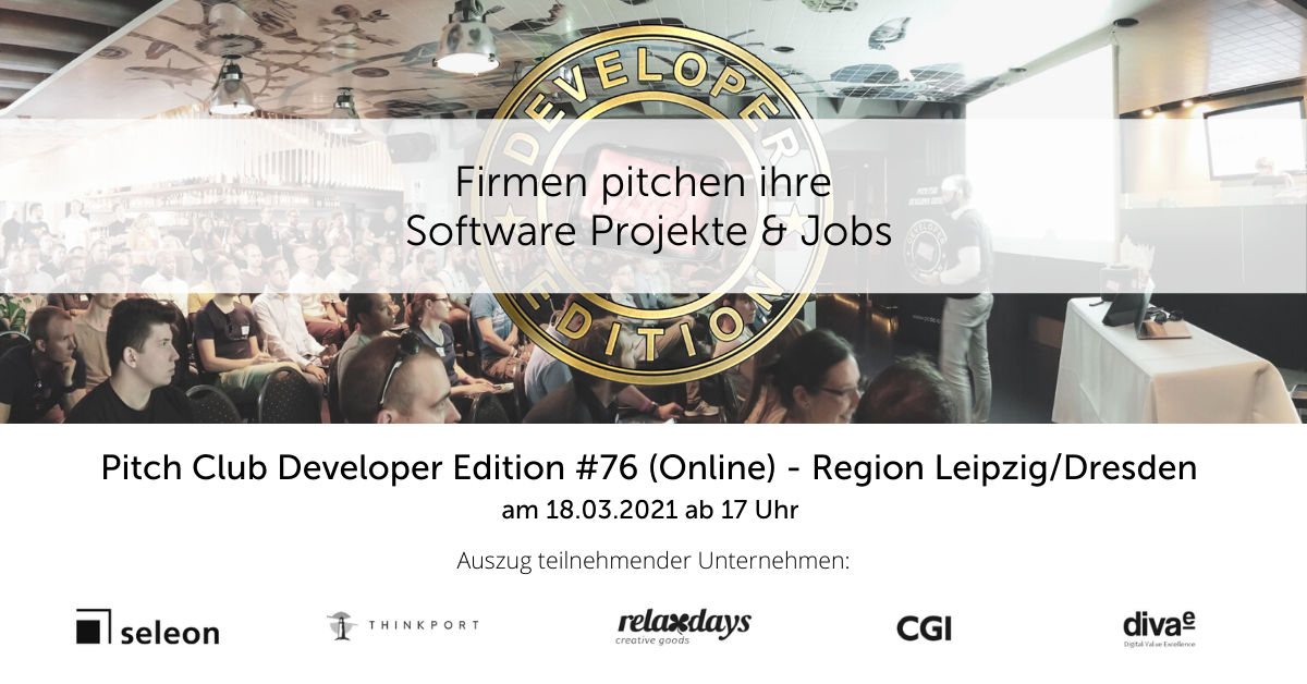 Pitch Club Developer Edition #76 (Online) im Raum Leipzig/Dresden
