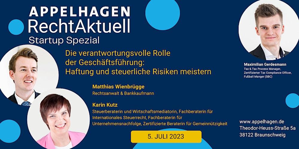 APPELHAGEN RechtAktuell - StartUp Spezial - 05.07.2023