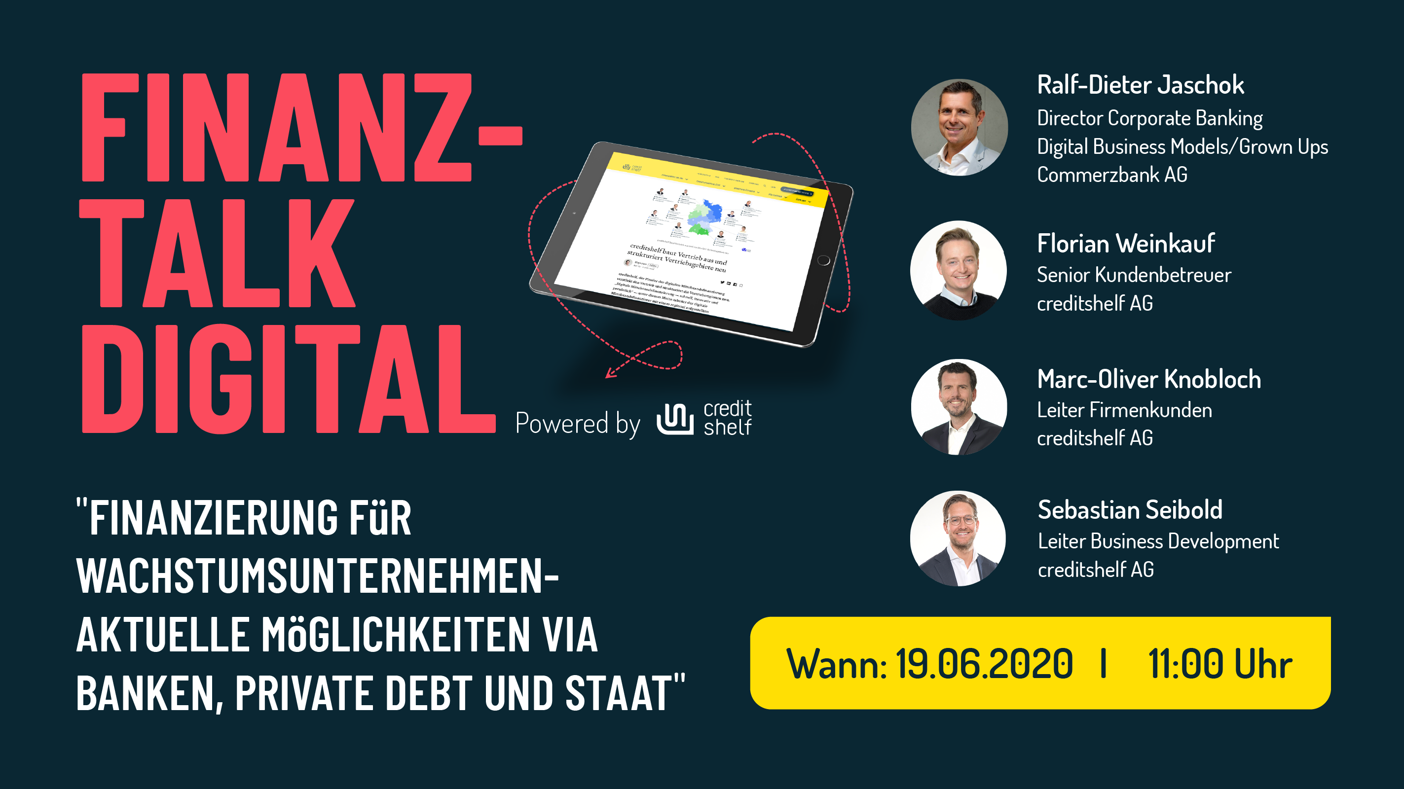 FINANZ-TALK Digital: „Finanzierung für Wachstumsunternehmen“
