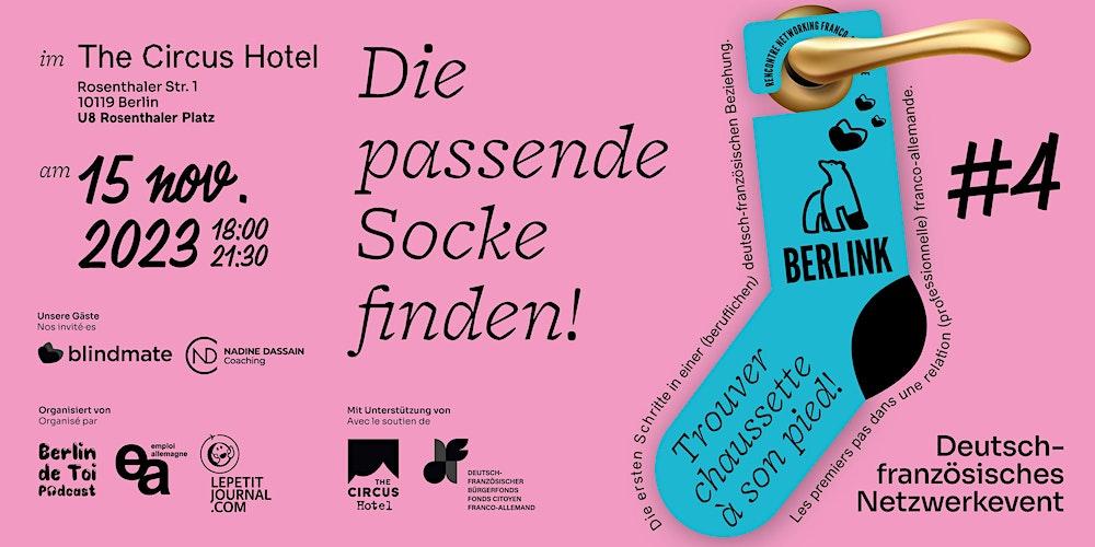 Berlink#4 - Die passende Socke finden! Trouver chaussette à son pied !
