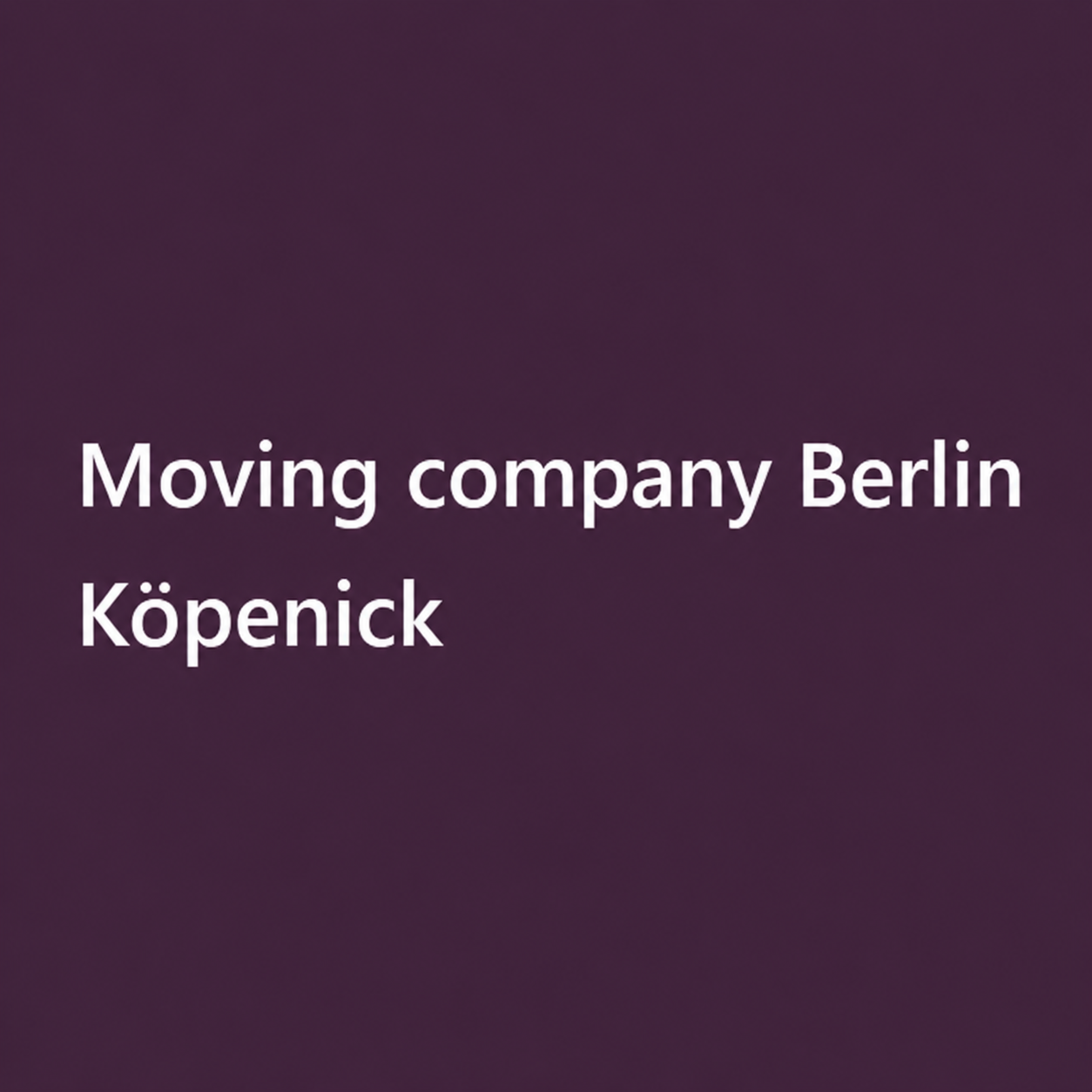 Umzugsunternehmen Berlin Köpenick Logo