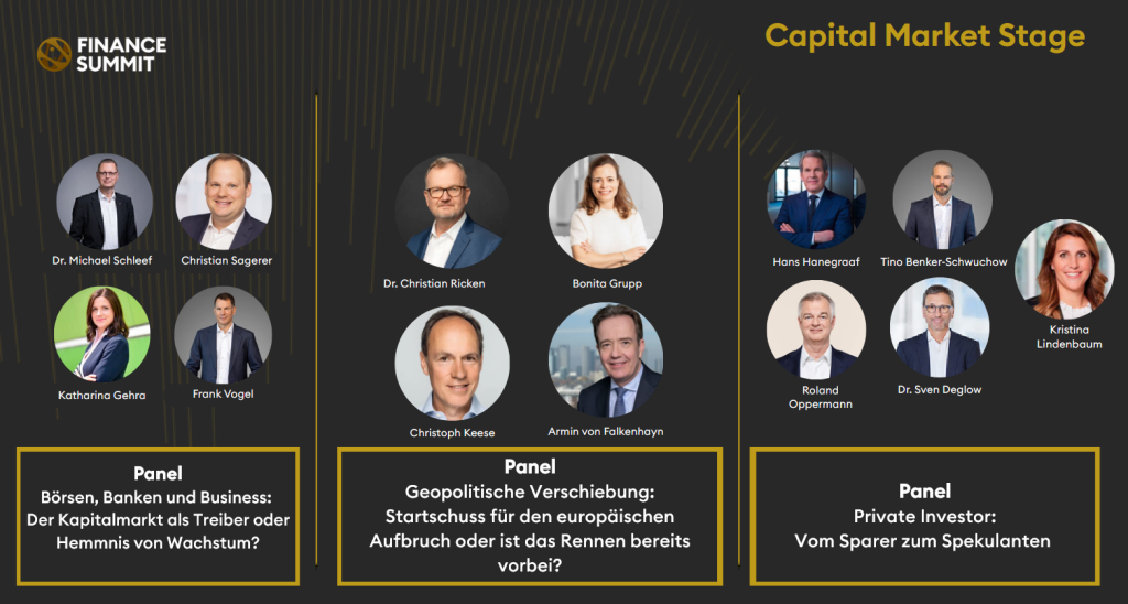 Finance Summit 2025: Wegweisende Debatten zu Kapitalmärkten, Geopolitik und privateGeldanlage