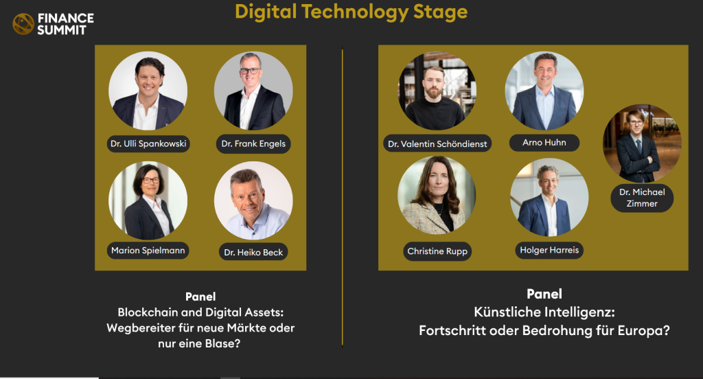Blockchain, digital assets and artificial intelligence: future topics at the focus of theFinance Summit 2025