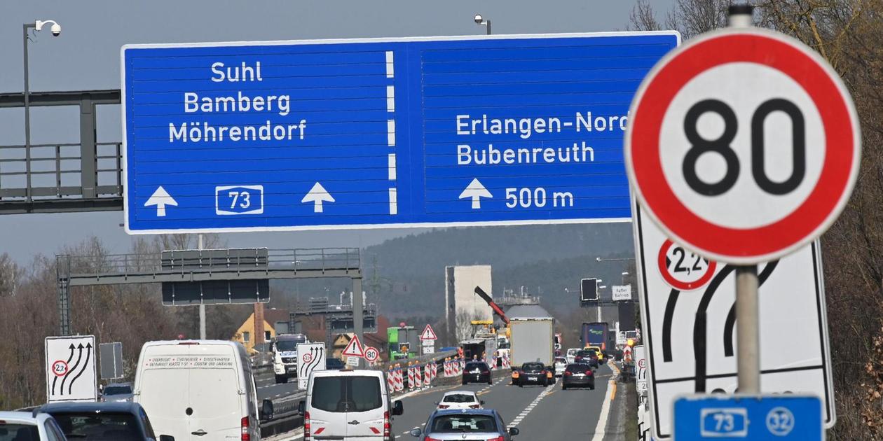 Dauerbaustelle auf der A 73 bei Erlangen wird abgebaut - Nordbayern.de