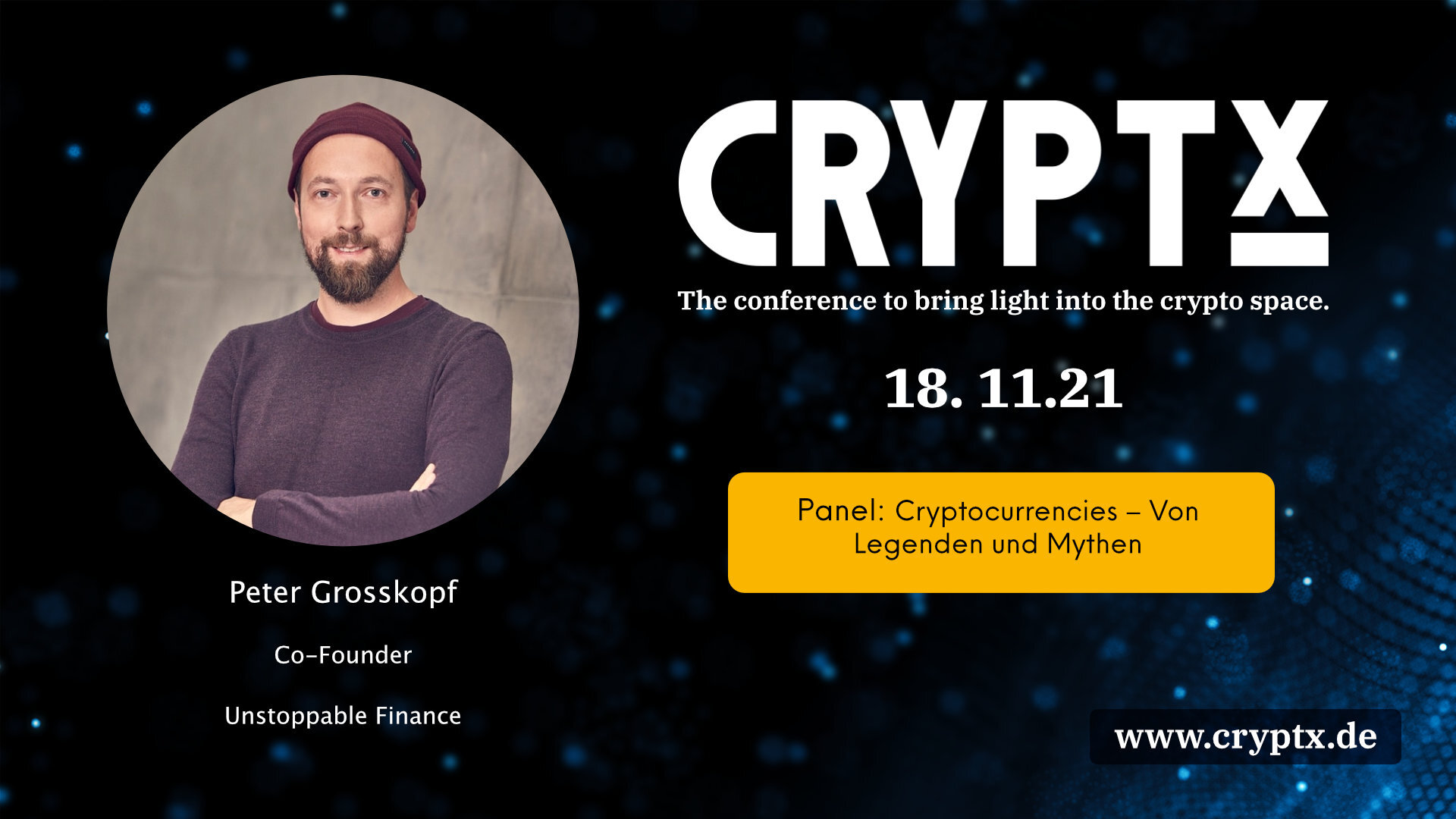 CryptX Speaker Peter Grosskopf: „Bitcoin hat eine ganze Welle losgetreten.“
