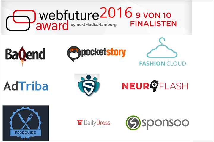 Webfuture Award 2016: 9 Finalisten auf der Zielgeraden - deutsche-startups.de